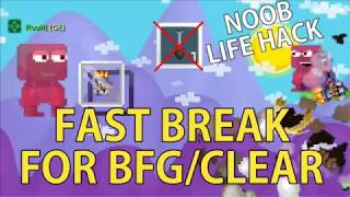 EZ 1 HIT FAST BREAK BFGCLEAR DIRT NO BANNED USE ROCKETWARHAMMER BEST HAND GROWTOPIA [upl. by Macmahon]