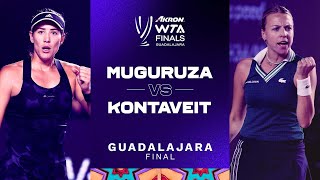 Garbiñe Muguruza vs Anett Kontaveit  2021 WTA Finals Final  WTA Match Highlights [upl. by Annod8]