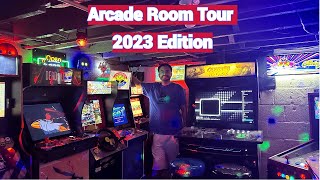 Arcade Room Tour 2023  Arcade1up RecRoomMasters Virtual Pinball and more [upl. by Aneertak]