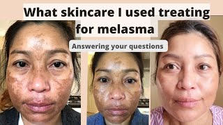 Skincare I used for treating melasma and how I used Eucerin Answering your questions Melasma [upl. by Einaj]