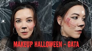 MAKEUP HALLOWEEN MUITO FÁCIL [upl. by Cornelie245]