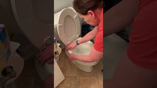 Toilet Prepping Tips For MoveOut Cleaning cleaningtips bathroomcleaning [upl. by Odlanor482]