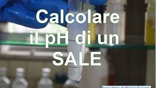 Calcolare il pH di un sale  Corso Online di Chimica Generale e Inorganica [upl. by Vi189]