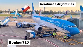 Aerolíneas Argentinas AR1284  🇦🇷 Buenos Aires AEP  Santiago SCL 🇨🇱  Boeing 737 [upl. by Halyahs]