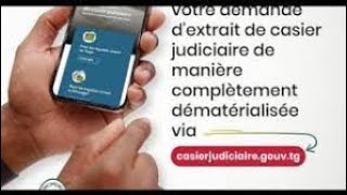 comment faire la demande du casier judiciaire en ligne au Togo et suivi de la demande [upl. by Canning]