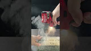 Milwaukee M12 percussion drill concrete test milwaukee milwaukeedrill milwaukeetools [upl. by Nereil]