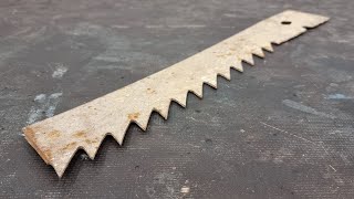 Build Amazing MultiFunction Machete from old rusty saw blade [upl. by Adnirim]