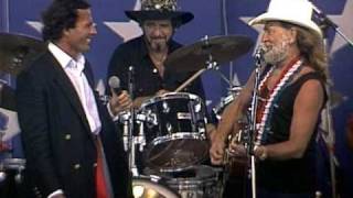 Willie Nelson amp Julio Iglesias  To All the Girls Ive Loved Before Live at Farm Aid 1986 [upl. by Avin34]