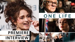 Helena Bonham Carter at the One Life Premiere on the unusual relationship at the heart of the film [upl. by Akkinahs92]