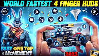 BEST 4 FINGER CUSTOM HUD IN FF  BETTER THAN PC PLAYERS 4 FINGER CLAW FREE FIRE CUSTOM HUD 99 GAMER [upl. by Tabbitha]