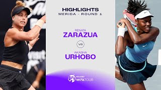 Renata Zarazua vs Akasha Urhobo  2024 Mérida Round 1  WTA Match Highlights [upl. by Anaoy]