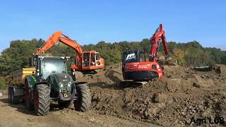 Terrassement 2017  Pelleteuse DOOSAN amp KUBOTA  Fendt 716 S4 Vario amp Scania G480  Sarl Moritz [upl. by Kearney304]