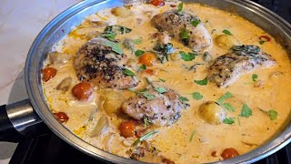 Creamy Tuscan Chicken amp Potatoes l The Creamiest Chicken Recipe [upl. by Hsirrap428]