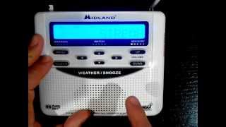 Alerta Sísmica Programación Radio Meteorológico MIDLAND WR120 [upl. by Jamel]