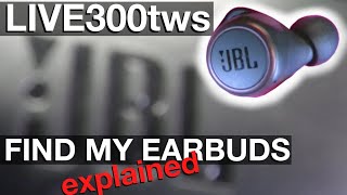 JBL LIVE300tws FIND MY EARBUDS explained how to [upl. by Elum]