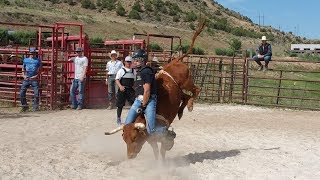 Gary Leffew Bull Riding School Student Bull Riding Compilation Part 22 [upl. by Oremodlab]