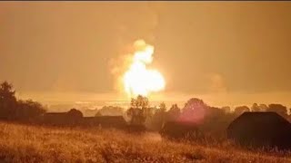 Raw Footage  Ukraine Drone Attack on Russia with 250 Tons of Explosives Caused an Earthquake 🫨☠️🫨 [upl. by Allard26]