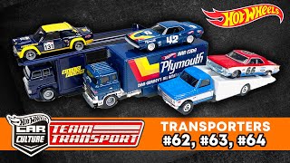 Hot Wheels Team Transporter AAR Cuda Olio Fiat 131 and Chevy C10 Ramp Truck  62 63 amp 64 2024 [upl. by Maurita]