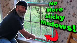 EASY STEPS How To Fix a Sticky Window  Vinyl Window Slide Smooth [upl. by Chucho]