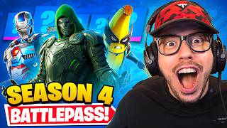 NEW Season 4 BATTLE PASS in Fortnite Marvel [upl. by Oderfla]