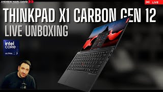 2024 ThinkPad X1 Carbon Gen 12  Live Unboxing Part 1 [upl. by Ahtelrac]