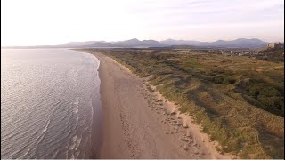 Harlech Beach Drone Flight [upl. by Netsriik929]