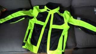 Mesh yellow fluorescent motorcycle jacket review [upl. by Lytsirhc803]