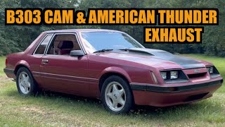 4 Eye Foxbody Coupe W B303 Cam amp American Thunder Exhaust System [upl. by Alasdair]