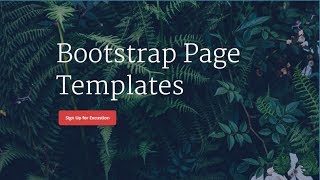 Bootstrap Page Templates Free HTML Website Templates [upl. by Mignonne]