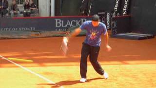 Federer practicing in Hamburg 2008  ground strokes and volleys [upl. by Brok]