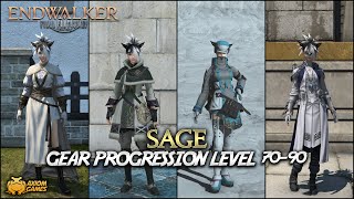 FFXIV Endwalker  Sage Gear Progression Level 7090 [upl. by Anaujait159]