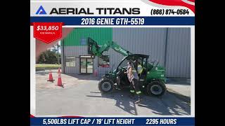 2016 GENIE GTH 5519 SN5419 FOR SALE genie telehandler [upl. by Constantine37]