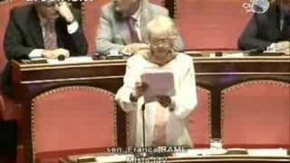 Franca Rame al Senato [upl. by Ahseinad368]