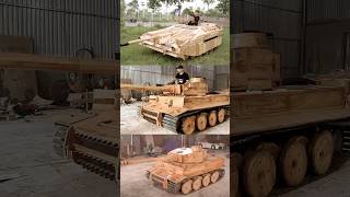 90 Days to Build a Wooden Tank A Fathers Love [upl. by Algy]