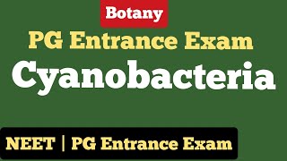 cyanobacteria  Important MCQs  Botany  NEET  PG entrance exam [upl. by Nosreve]