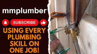 Using every plumbing skill on one job [upl. by Yhtomiht]