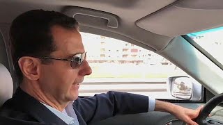 Assad filmed driving himself to the front lines of Syrian civil war [upl. by Atilol]