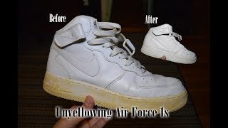 How to Unyellow Nike Air Force 1s [upl. by Atinat]