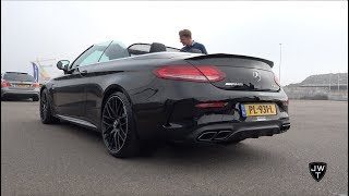 2018 MercedesAMG C63 S Cabriolet SOUNDS REVS Launch Control amp More [upl. by Paolo]