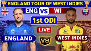 England vs West Indies 1st ODI  ENG vs WI 1st ODI Match Live Score amp Commentary England ODI [upl. by Anaid]