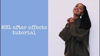 mbl after effects tutorial sorta [upl. by Flora]