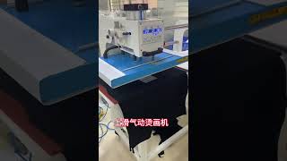 Pneumatic doublestation heat press machine fabric press machine clothing printing machine [upl. by Holland887]