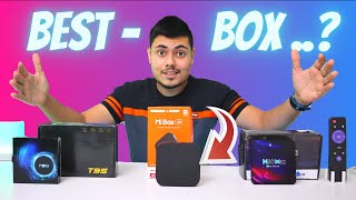 Which One Best  Mi Box Vs T95 Vs H96 Max Android Box [upl. by Intyre886]