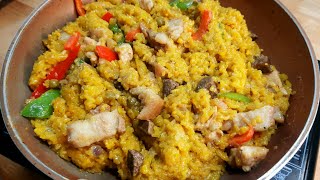 SIMPLE ARROZ VALENCIANA  Filipino Paella   Easy Arroz Valenciana Recipe [upl. by Nevs]