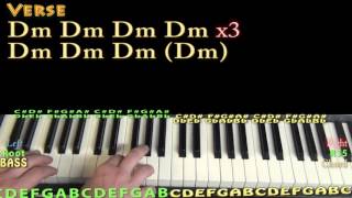 Fade Kanye West Piano Lesson Chord Chart  Dm Gm [upl. by Sparky]