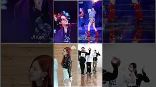 💜BTS dance vs Blackpink 💗 dance  Jhope Lisa Rose Jimin ytshorts btsblackpink shorts [upl. by Eilahs]