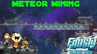 Meteor mining and preparing for rockets  Oxygen not Included Frosty Planet Pack [upl. by Urias]