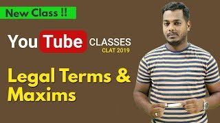 Legal Terms amp Maxims  Legal Reasoning  CLAT 2019 Preparation  Fools Den [upl. by Hnid]