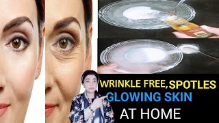 Get Wrinkle free Spotless and Glowing Skin  Face Wrinkles Remedy Skin ko tight karne ka totka [upl. by Berte]