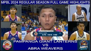 2024 MPBL REGULAR SEASON  Abra vs Pampanga FULL GAME HIGHLIGHTS  September 10 2024 [upl. by Tanner362]